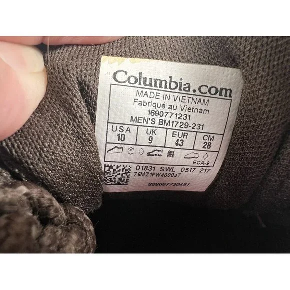 COLUMBIA Peakfreak Venture Waterproof Outdoor Athletic Trainers Shoes Mens  10 - Picture 8 of 9